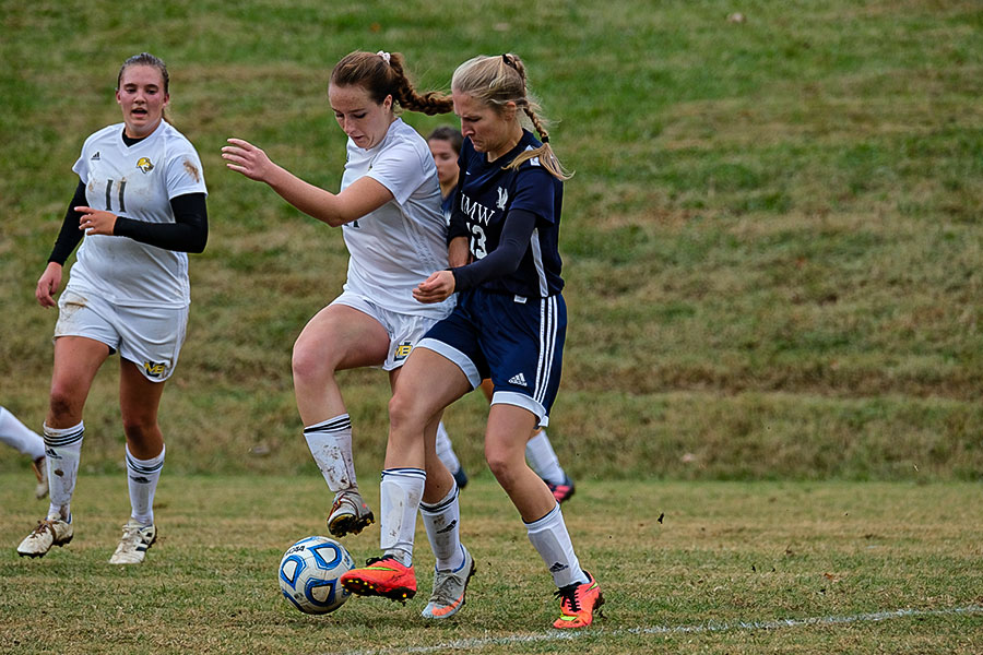 Mary Baldwin Player Dribbling